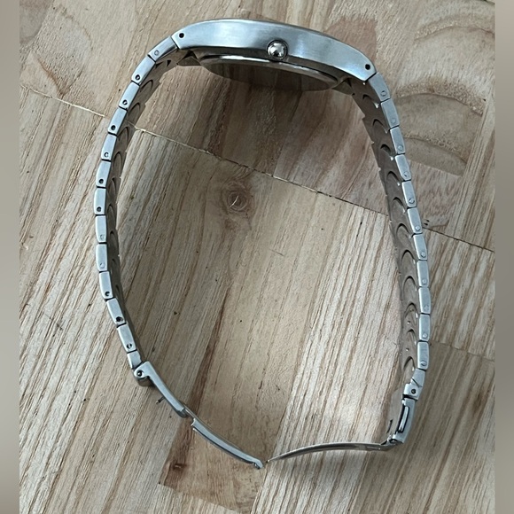 Paolo Gucci Rare Designer Watch Blue Dial Date Window Stainless Case Bracelet - Picture 9 of 14